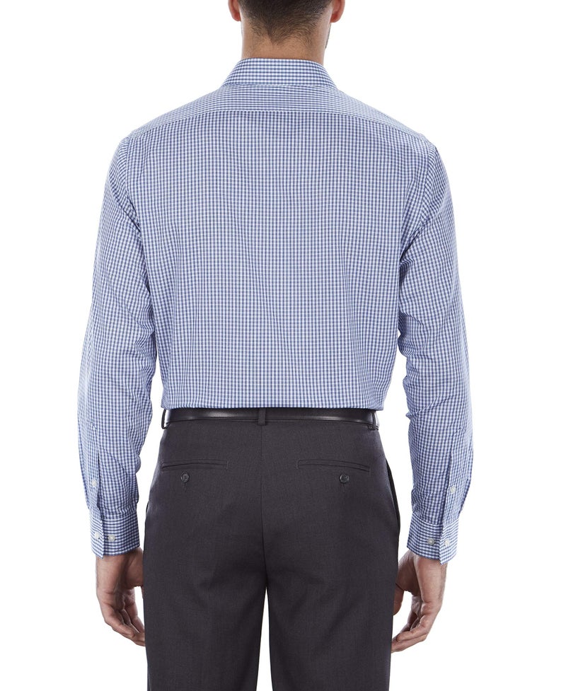 Van Heusen men's Regular Fit Flex Collar Check Dress Shirt, Midnight, 17.5 Neck 34 -35 Sleeve X-Large US - Image 2